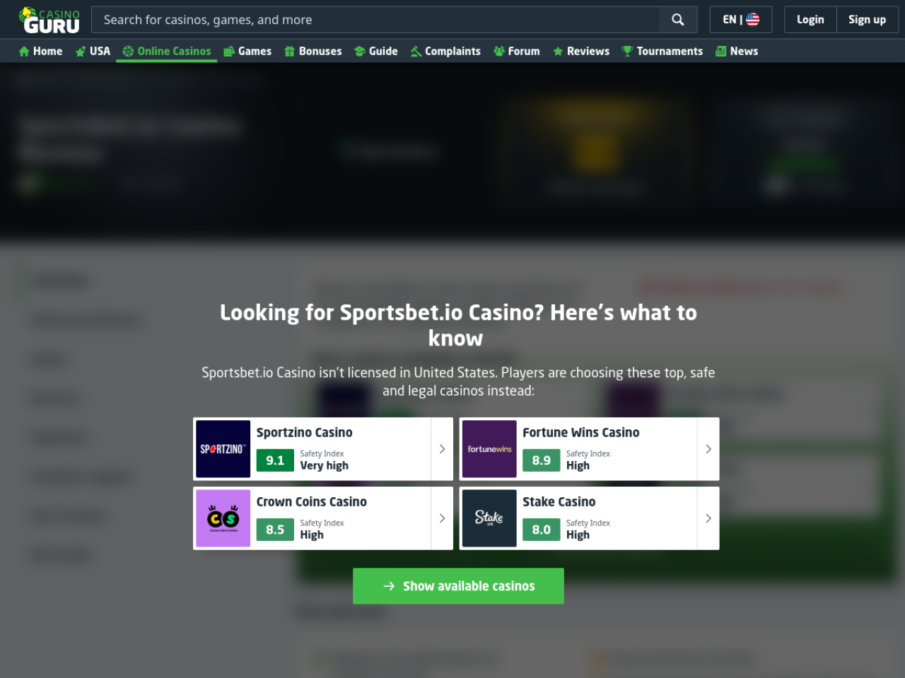 Sportsbet.io 獨立評論留存截圖